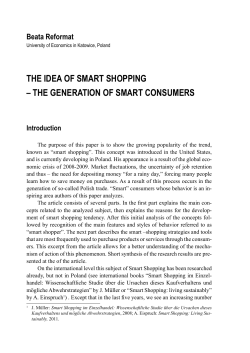 ThE IDEA Of SMART ShOppINg – THE GENERATION OF SMART