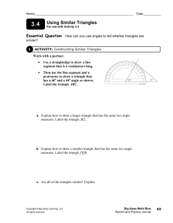 3.4 Using Similar Triangles