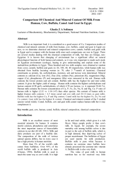 Comparison Of Chemical And Mineral Content Of Milk From Human