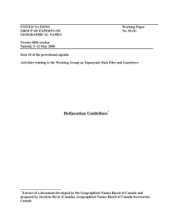 Delineation Guidelines