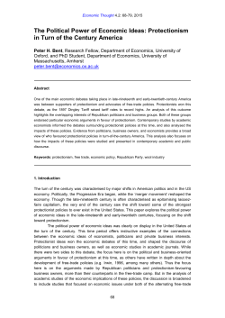 The Political Power of Economic Ideas: Protectionism in Turn of the