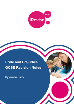 Pride and Prejudice GCSE Revision Notes