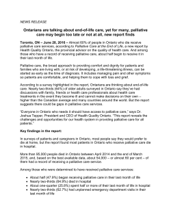 media release - Health Quality Ontario