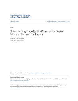 The Power of the Green World in Renaissance Drama