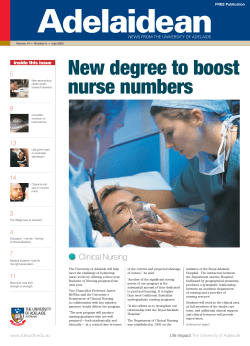 Current issue  - The University of Adelaide