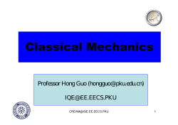 Classical Mechanics