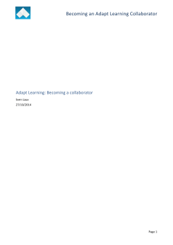 Becoming an Adapt Learning Collaborator