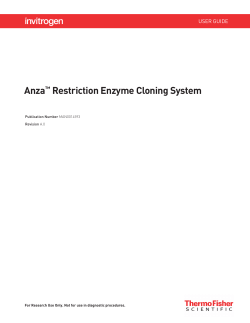 Anza Restriction Enzyme Cloning System