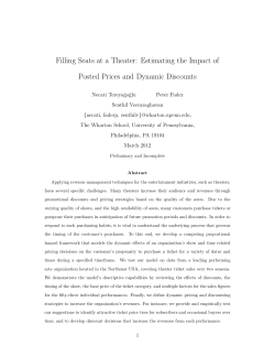 Filling Seats at a Theater: Estimating the Impact of Posted Prices