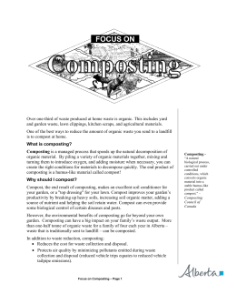Focus On: Composting - Alberta Environment and Parks