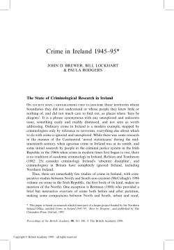 Crime in Ireland 1945&plusmn;95*