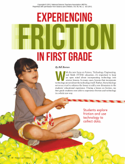 Experiencing Friction in First Grade