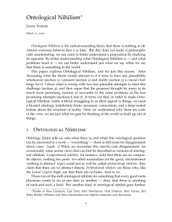 Ontological Nihilism - Marc Sanders Foundation