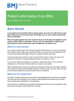 Sore throat - BMJ Best Practice