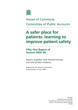 A safer place for patients: learning to improve patient safety
