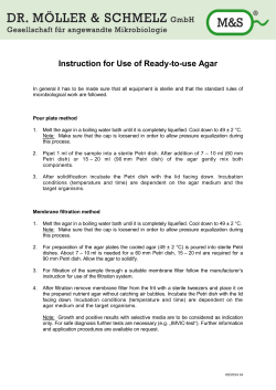 Instruction for Use of Ready-to-use Agar