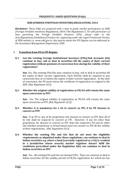 SEBI FAQs on SEBI(FPI)