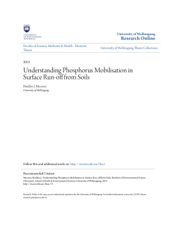 Understanding Phosphorus Mobilisation in