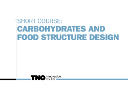 carbohydrates and food structure design