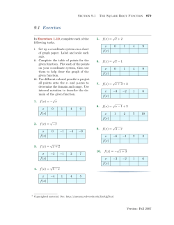 Chapter 9: Exercises with Answers
