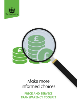 Price and service transparency toolkit