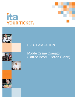 Mobile Crane Operator (Lattice Boom Friction Crane)