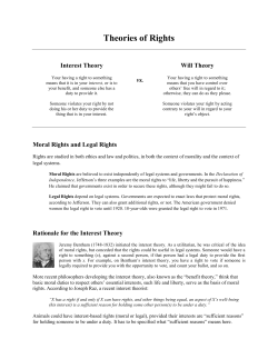 Theories of Rights