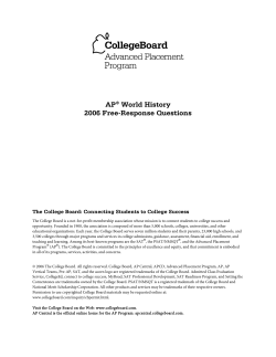 AP 2006 World History FRQ - AP Central