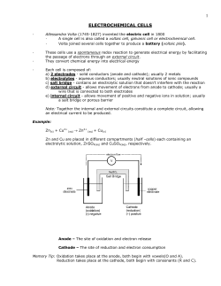 ELECTROCHEMICAL CELLS