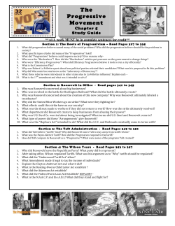 The Progressive Movement - Mr. Arnold