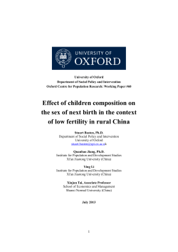 Effect of children composition on the sex of next birth in the context