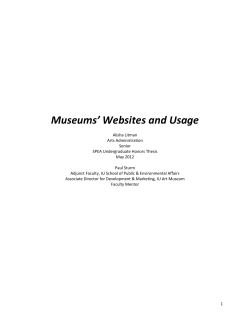Museums` Websites and Usage