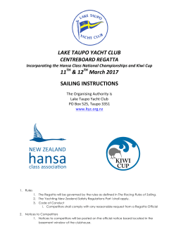 Sailing instructions here (posted 7 March)