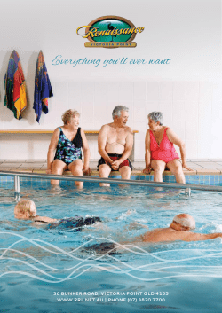 Everything you`ll ever want - Renaissance Retirement Living