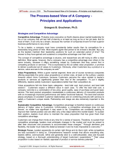 The Process-based View of A Company - Principles and