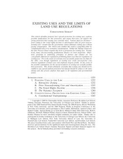 existing uses and the limits of land use regulations