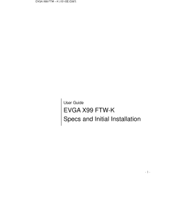 EVGA X99 FTW-K Specs and Initial Installation