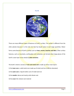 There are many different types of features on Earth`s