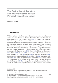 The Aesthetic and Narrative Dimensions of 3D Film: New