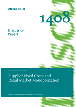 Supplier Fixed Costs and Retail Market Monopolization