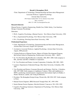 Curriculum Vitae - ASU People Search