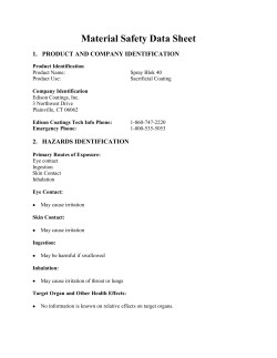 Material Safety Data Sheet