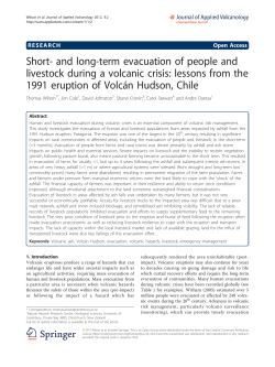 Short- and long-term evacuation of people and livestock during a