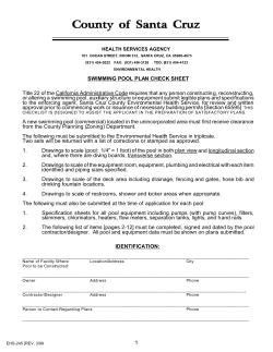1 SWIMMING POOL PLAN CHECK SHEET Title 22 of the California