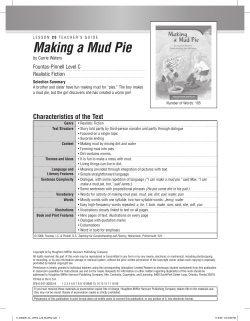 Making a Mud Pie - Houghton Mifflin Harcourt
