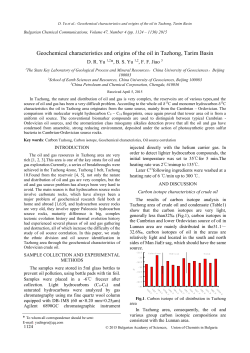 Geochemical characteristics and origins of the oil in Tazhong, Tarim