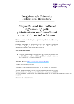 golf etiquette IJGS third submission