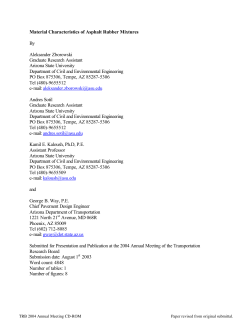 Material Characteristics of Asphalt Rubber Mixtures