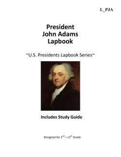 President John Adams Lapbook