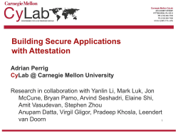Building Secure Applications with Attestation